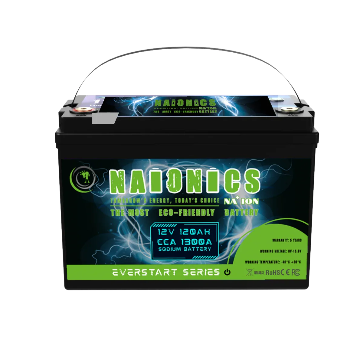 12V 120Ah batteria al sodio with 1300A CCA, eco-friendly serie everstart design